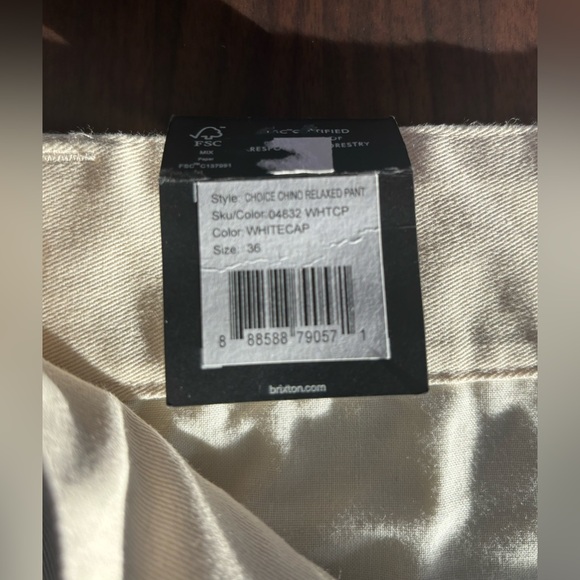 Brixton Choice Chino Relaxed Pant (36 waist) - Picture 3 of 6